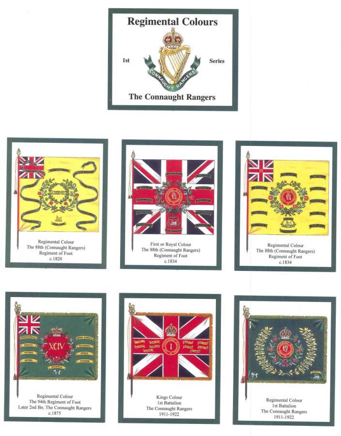 The Connaught Rangers 1st Series - 'Regimental Colours' Trade Card Set by David Hunter